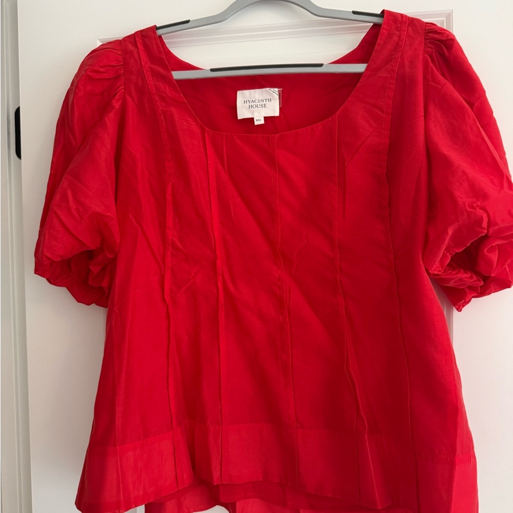 Bright Red Blouse by Tuckernuck